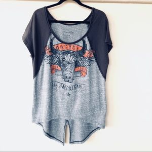 Free People • Motorcycle Graphic Tee Size Large